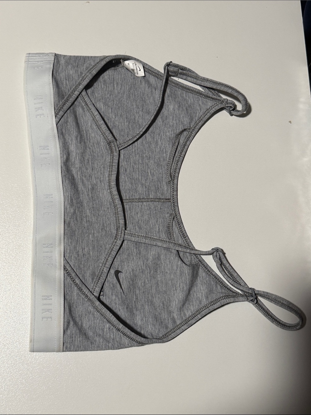 Nike Light Gray Adjustable-Strap Sports Bra